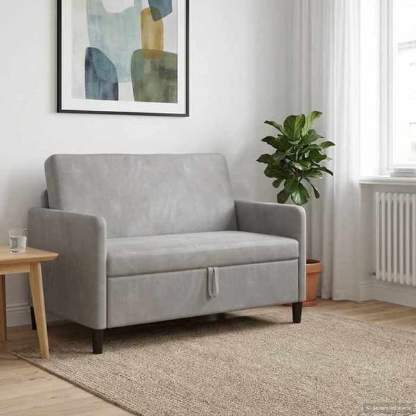 Maison Exclusive - Sofa med opbevaring Lys grå 122 x 78 x 87 cm Polyester