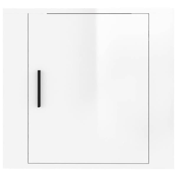 Maison Exclusive - Väggmonterad sängbord Vit glansig 50x30x47 cm Strålande vit