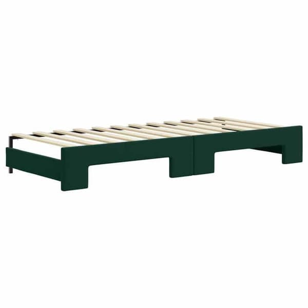 Maison Exclusive - Dagbädd med utdragssäng och lådor mörkgrön 80x200cm sammet