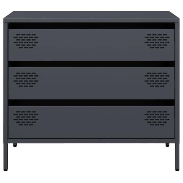Maison Exclusive - Anthracite buffet 68x39x58,5 cm kylmävalssattua terästä