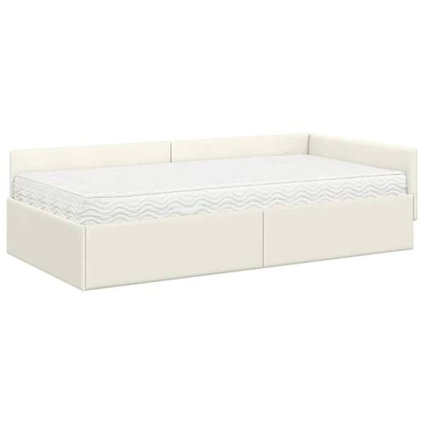 Maison Exclusive - Hörnsängram med madrass Annan 2 st Kräm Sammet Kräm (sammet)