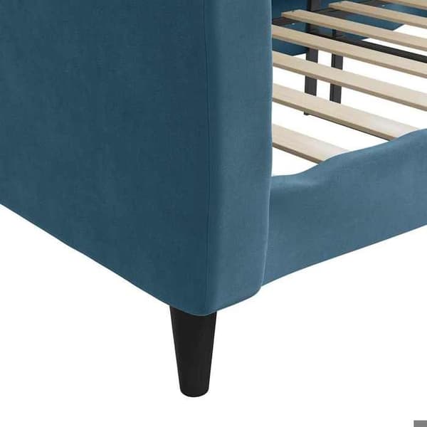Maison Exclusive - Sängsoffa utan madrass blå 80x200 cm sammet Blå