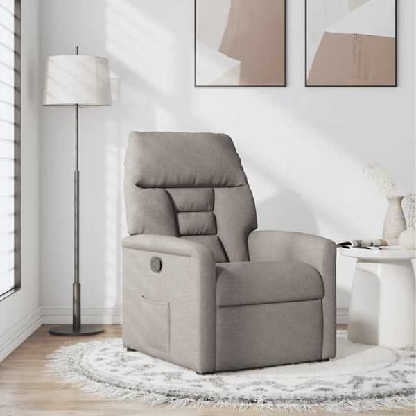 Maison Exclusive - Taupe stof lænestol med vippefunktion