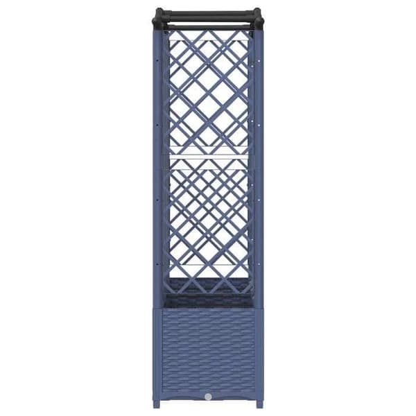 Maison Exclusive - Høj Seng med Gitter og Grå Tag 204 x 40 x 138 cm PP Grå