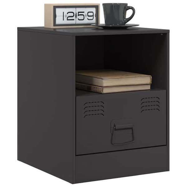 Maison Exclusive - Natborde 2 stk sort 34,5x39x44 cm stål