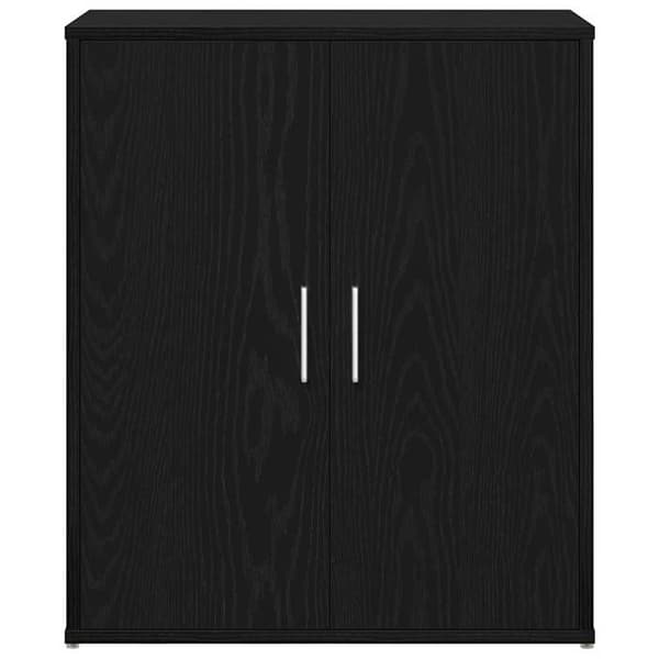 Maison Exclusive - Buffet i sort egetræ 60x31x70 cm ingeniørtræ