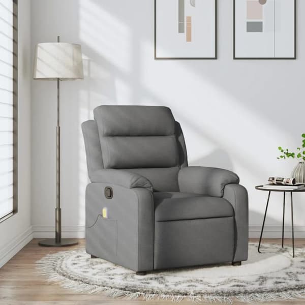 Maison Exclusive - Grått tyg massagestol med lutning Mörkgrå