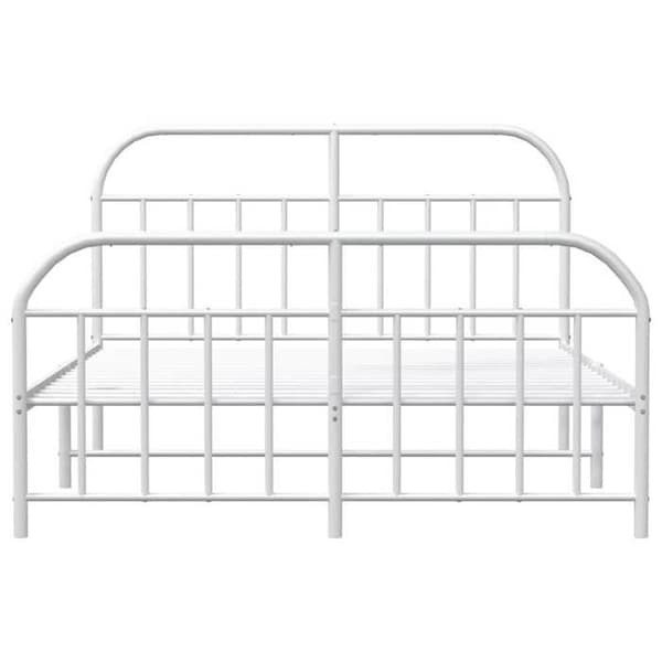 Sengestel - EKSKLUSIV HUS - 135x190 cm - Hvid - Stål - Lamelseng Vit
