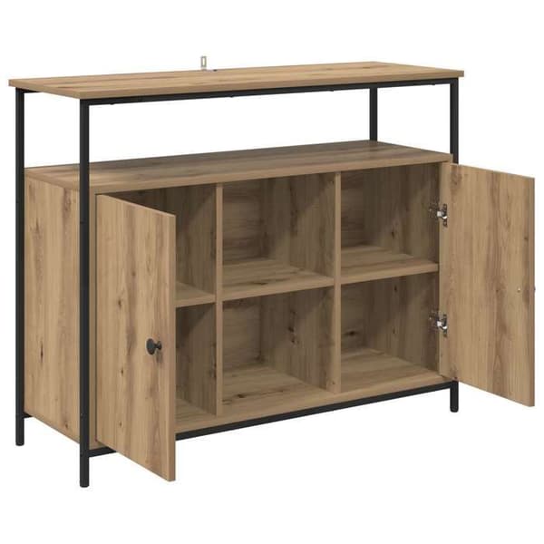 Buffet - EKSKLUSIVT HUS - Håndlavet eg - 100x35x80 cm - Ingeniørtræ - Satin finish
