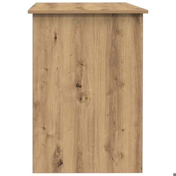 Maison Exclusive - Håndlavet egetræskontor 100x55x75 cm ingeniørtræ Ek (träutseende)