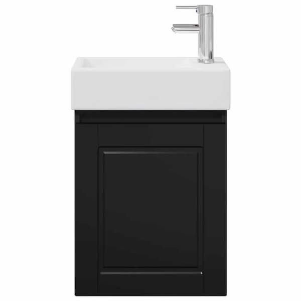 Maison Exclusive - Badeværelsesmøbel med sort vandhane 45,5 x 22,5 x 84 cm
