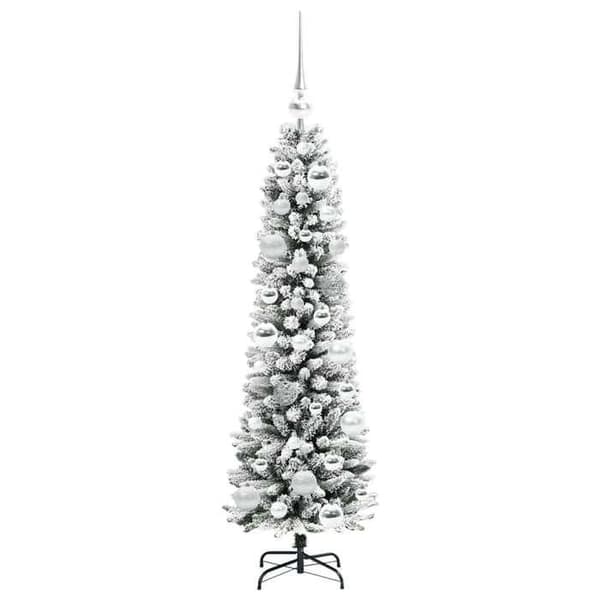 Kunstig juletræ - EKSKLUSIV HUS - Hvid 120 cm - Moderne konisk design - Fleksible LED-strips - USB-strømforsyning Vit