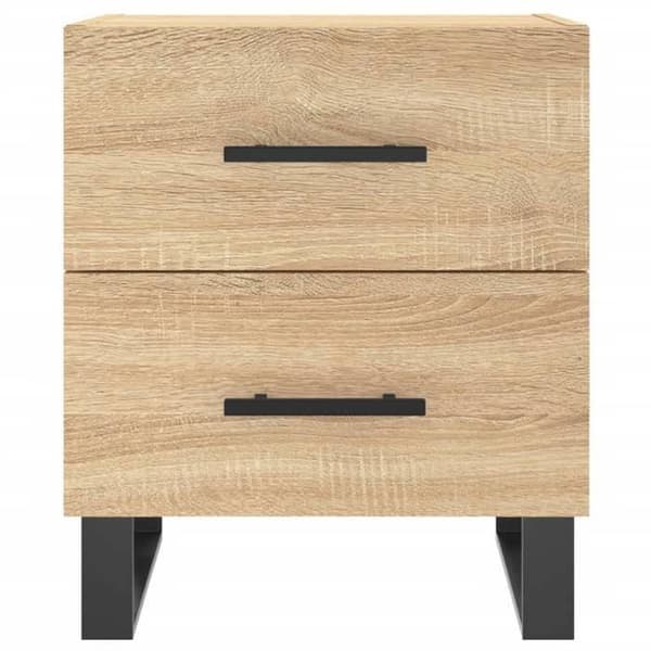 Maison Exclusive - Natborde 2 stk. egetræ sonoma 40x35x47,5 cm