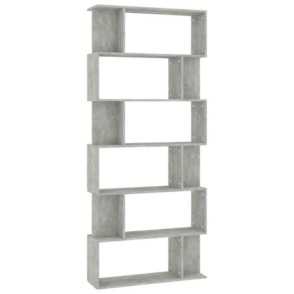 Maison Exclusive - Bibliotek/Rumseparator Grå beton Ingeniørtræ