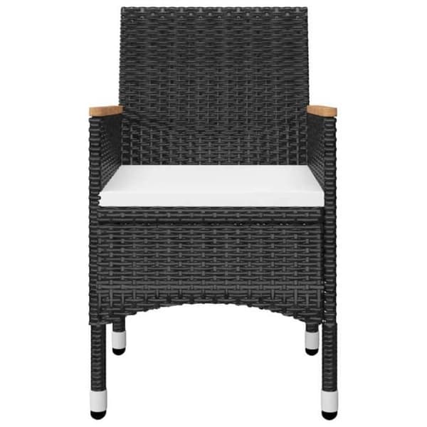 Maison Exclusive - Have spisebordssæt 5 stk Sort Svart