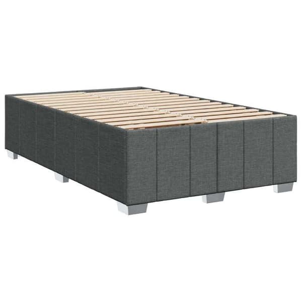 Sängram med madrass - EXKLUSIV HEM - Boxspring-säng med LED - 120x200 cm - Mörkgrå - Inbyggd LED Mörkgrå
