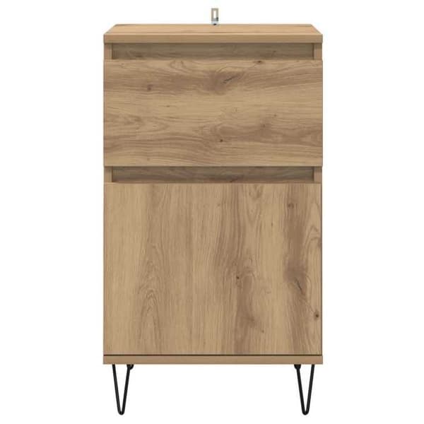 Maison Exclusive - Buffet i egetræ, håndlavet 35 x 40 x 70 cm, ingeniørtræ