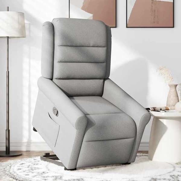 Maison Exclusive - Grå moln tyg reclinerfåtölj grått moln