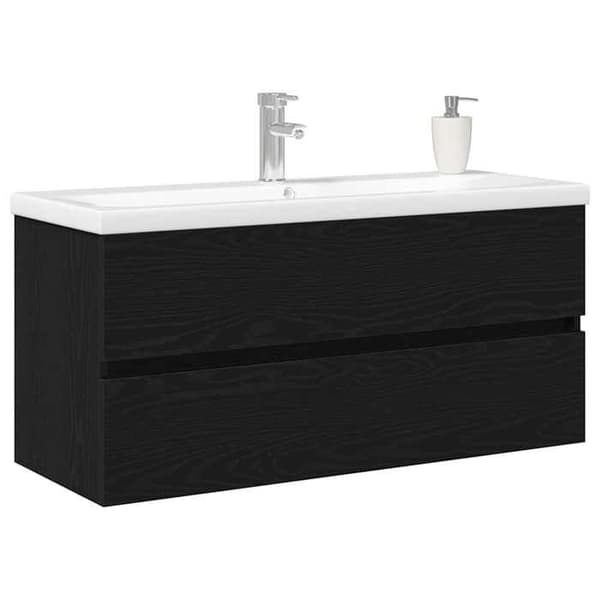 Maison Exclusive - Badeværelsesvaskeskab i sort eg 100 x 39 x 62 cm