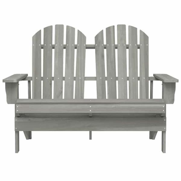 Maison Exclusive - Adirondack trädgårdsstol 2 platser i massiv grå gran Grå