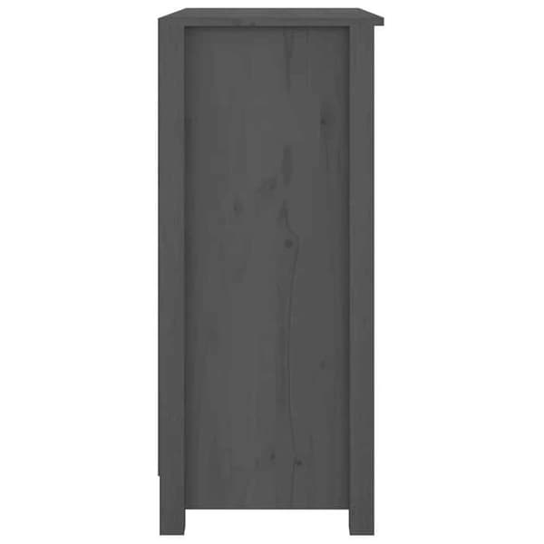 Buffet - EKSKLUSIVT HUS - 70 x 35 x 80 cm - Grå - Massivt fyrretræ - Stort opbevaring Grå