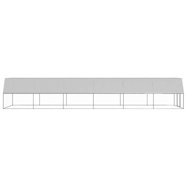 Maison Exclusive - Utomhus hönshus 3x12x2 m Galvaniserat stål