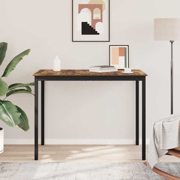 Matbord - EXKLUSIV HEM - Rektangulär - Ingenjörsträ - Metallben - 80-140 cm utdragbar