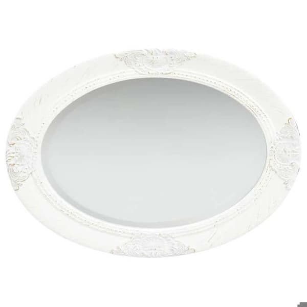 Maison Exclusive - Barockstil väggspegel 50x70 cm Vit