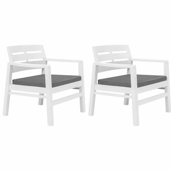 Maison Exclusive - Have møbler 3 stk Plast Hvid