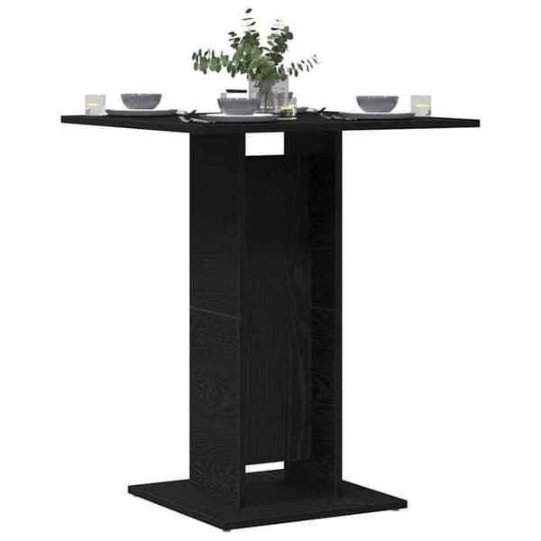 Maison Exclusive - Bistro bord i sort eg 60x60x75 cm ingeniørtræ