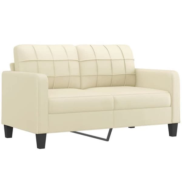 Maison Exclusive - 3 kpl:n sohvasetti, jossa vaaleanbeige keinonahkapehmusteet