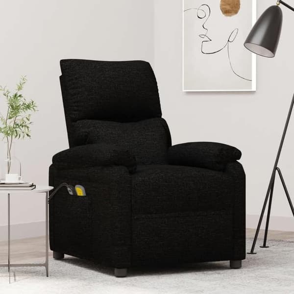 Maison Exclusive - Elektrisk massage stol Sort Stof Svart