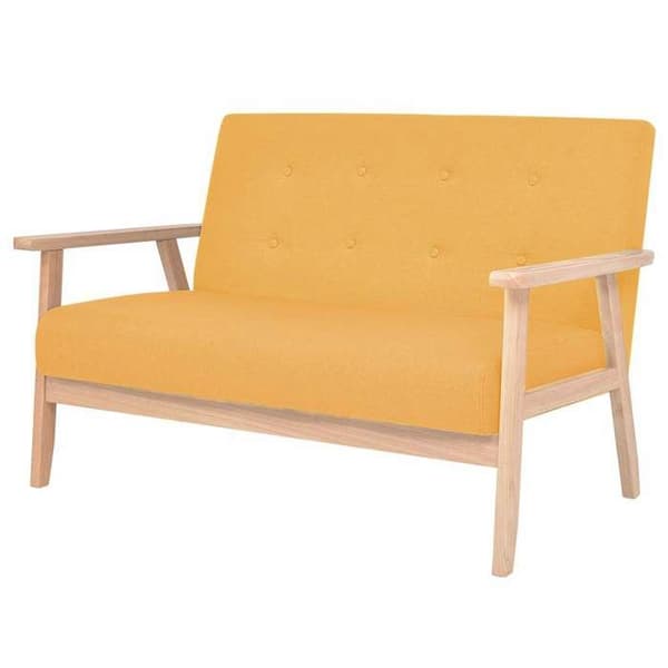 Maison Exclusive - 2 kpl keltainen kangassohva gul
