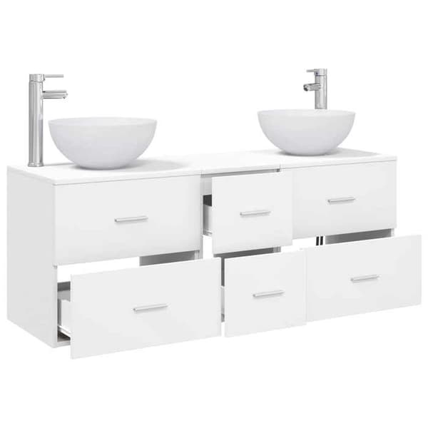 Maison Exclusive - 3-delars badrumsskåpset Vit