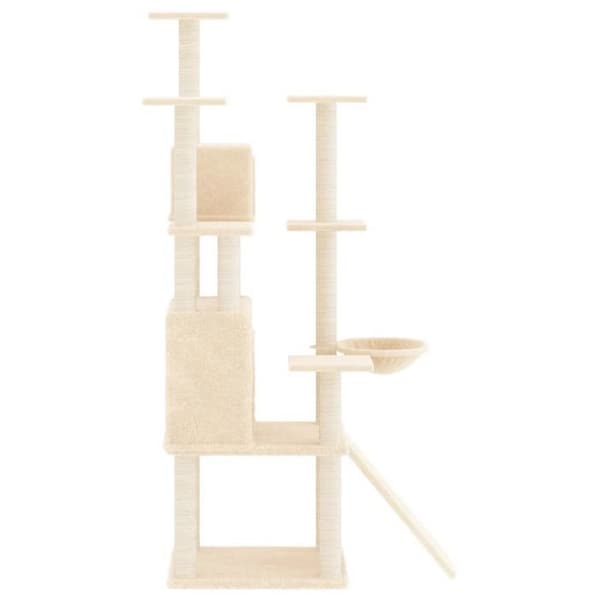 Maison Exclusive - Kattekradse med sisal klatretræ Creme 154 cm Grädde