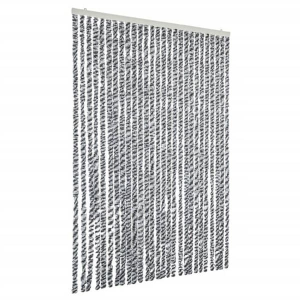Maison Exclusive - Harmaa ja musta-valkoinen hyttysverkko 118x220 cm chenille