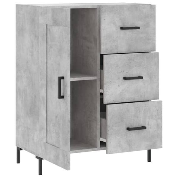 Maison Exclusive - Buffé grå betong 69,5x34x90 cm ingenjörsträ