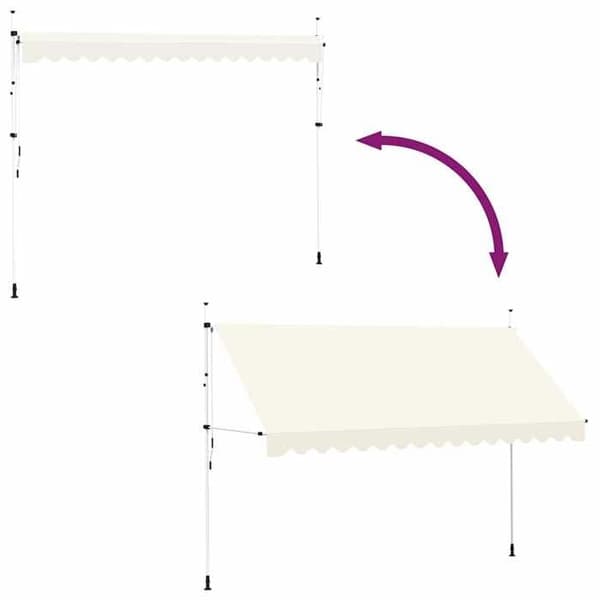 Maison Exclusive - Manuell utdragbar markis 400 cm Kräm Grädde