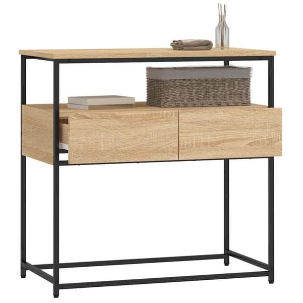 Maison Exclusive - Konsolbord Ek Sonoma 75x40x75 cm Ingenjörsträ