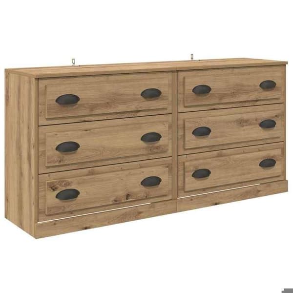 Maison Exclusive - Buffeter 2 stk Håndlavet Eg 70 x 35,5 x 67,5 cm Hantverks-ek