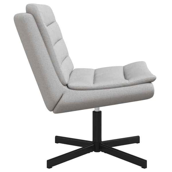 Svängbar stol - EXKLUSIV HEM - Molngrå - Polyester tyg - Metallstruktur - 63 x 75 x 76 cm Molngrå