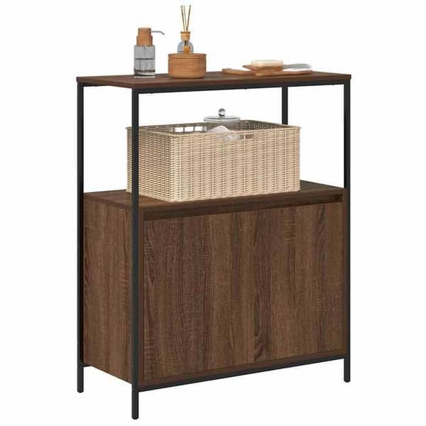 Maison Exclusive - Badeværelsesmøbel med hylder i brunt egetræ 76,5x35x95cm