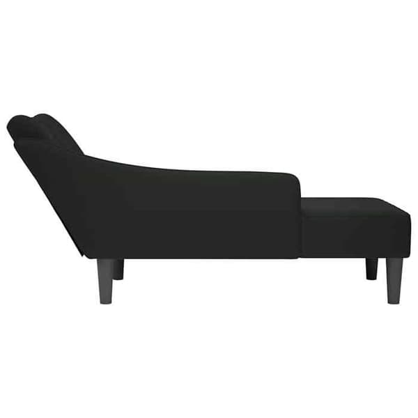 Maison Exclusive - Lang stol med højre armlæn i sort velour