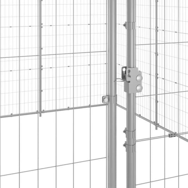 Maison Exclusive - Utomhus hundhus i galvaniserat stål 24,2 m² Silver