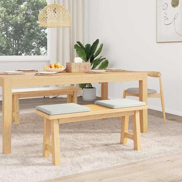 Bænkepude - EKSKLUSIV HUS - 2 stk. - Kunstlæder - Dybde 35 cm - Skridsikker Vit
