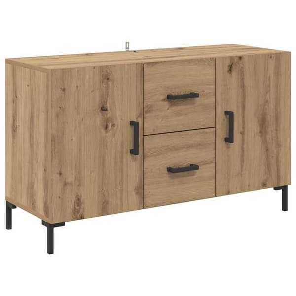 Maison Exclusive - Buffet i håndlavet egetræ 100 x 36 x 60 cm Ingeniørtræ Ek