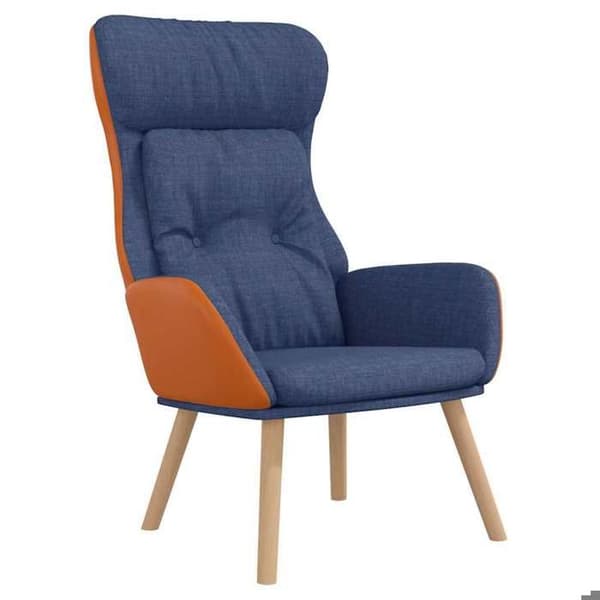 Maison Exclusive - Avkopplingsstol Blå Tyg och PVC Blå