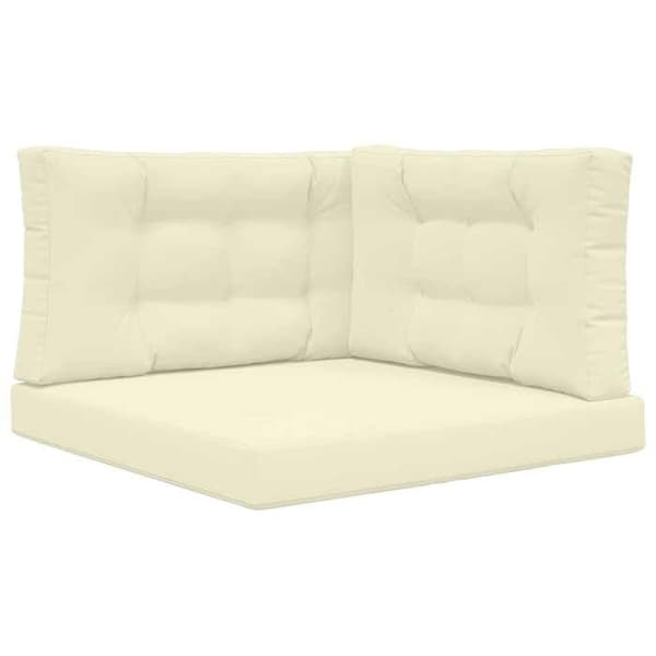 Utomhuskudde - EXKLUSIV HEM - 80 x 80 cm - Polyester - Skumfyllning - Cremefärgad dragkedja Grädde
