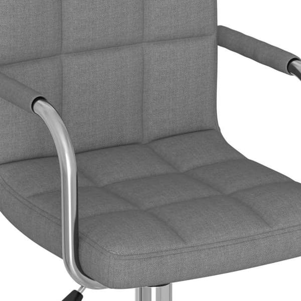 Matstol - EXKLUSIV HEM - Svängbar - Ljusgrå - Polyester tyg - Justerbar (360°) Ljusgrått