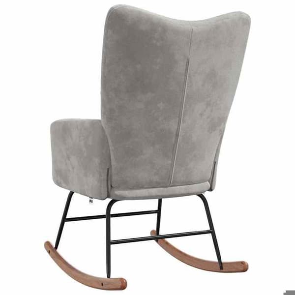 Maison Exclusive - Ljusgrå Velour Gungstol